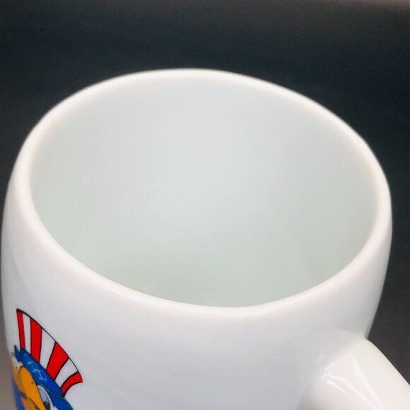 1984 Los Angeles Olympic Games Gymnastics Coffee Mug Uncle Sam Eagle Mascot - Picture 7 of 10